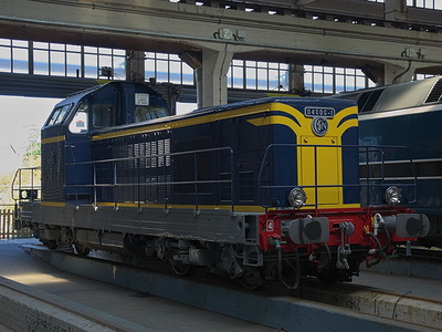 La BB 66001 repeinte en livrée d'origine et imatriculée 040 DG 1 à "Grand Train" (14/10/2016)