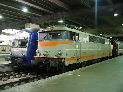 La BB 9277 béton à Paris Montparnasse (02/11/2002)