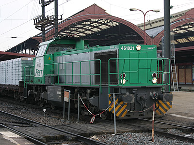 La BB 61021 passe en gare de Strasbourg (23/10/2004)