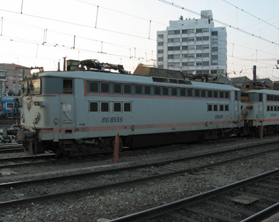 La BB 8555 délavée à Toulouse (13/07/2003)