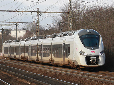 Le B 84561/62 en provenance de Granville à Meudon (18/01/2015)