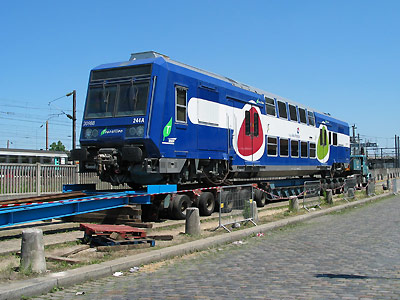 La Z 20988 remise sur rail après l'exposition Train Capitale, Pantin (20/06/2003)