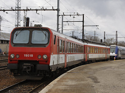 La Z 9518 Rhône Alpes à Ambérieu (13/03/20108)